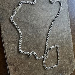 Cuban Link Chain And Bracelet 14k