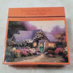 NEW 1000 Piece Puzzle Thomas Kinkade Weathervane Hutch Cottage Home Flowers