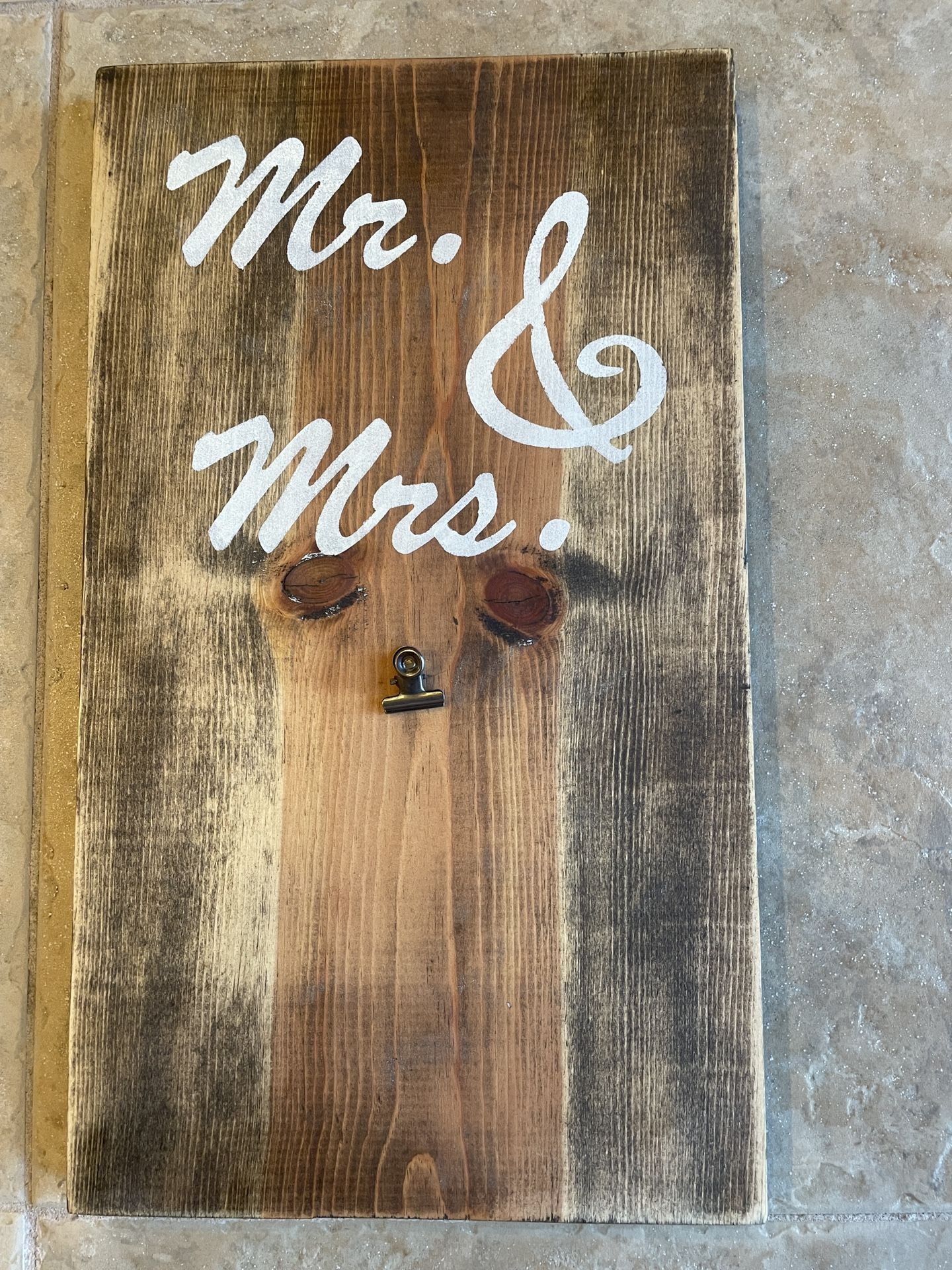 Wedding Sign With Clip