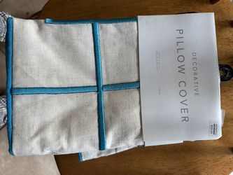 Teal/Turquoise Frame Pillow Covers