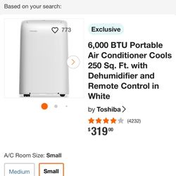Aire  Acondicionado Portatil Toshiba New