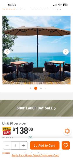 Large Outdoor Patio  double sided Umbrella
