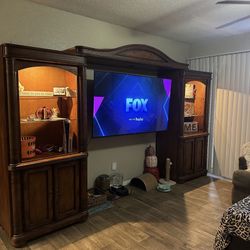 Wooden Entertainment Center 