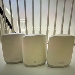 Netgear Orbi RBR760 RBS760 X 2 WIFI 6 Mesh System 3 Pack, Without Box (MINT CONDITION)
