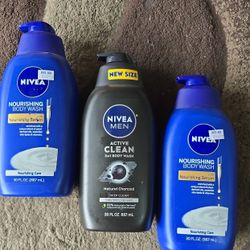 Nivea Men Body Wash All 3 For $18
