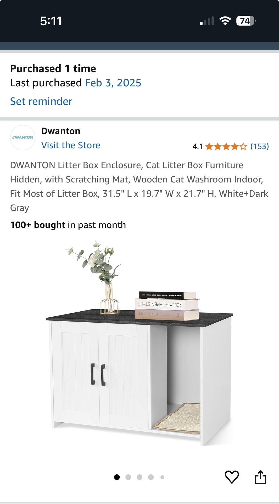 Dwanton Litter Box Enclosure