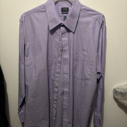  Arrow Purple Classic Fit button up shirt Size Large (16-16.5) (32/33) 