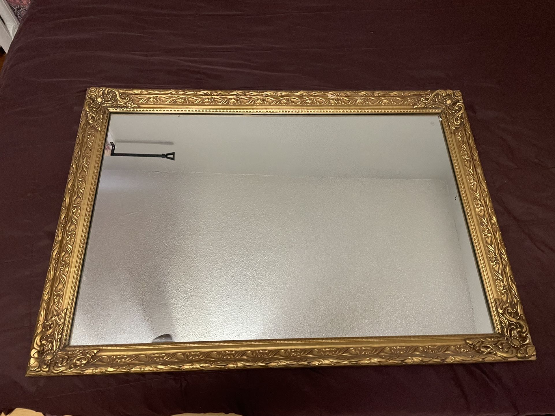 Gold Ornate Antique Mirror