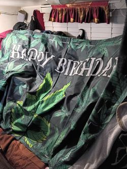 Cannabis happy birthday banner
