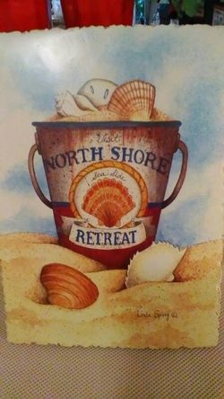 Beach sign. Weighted