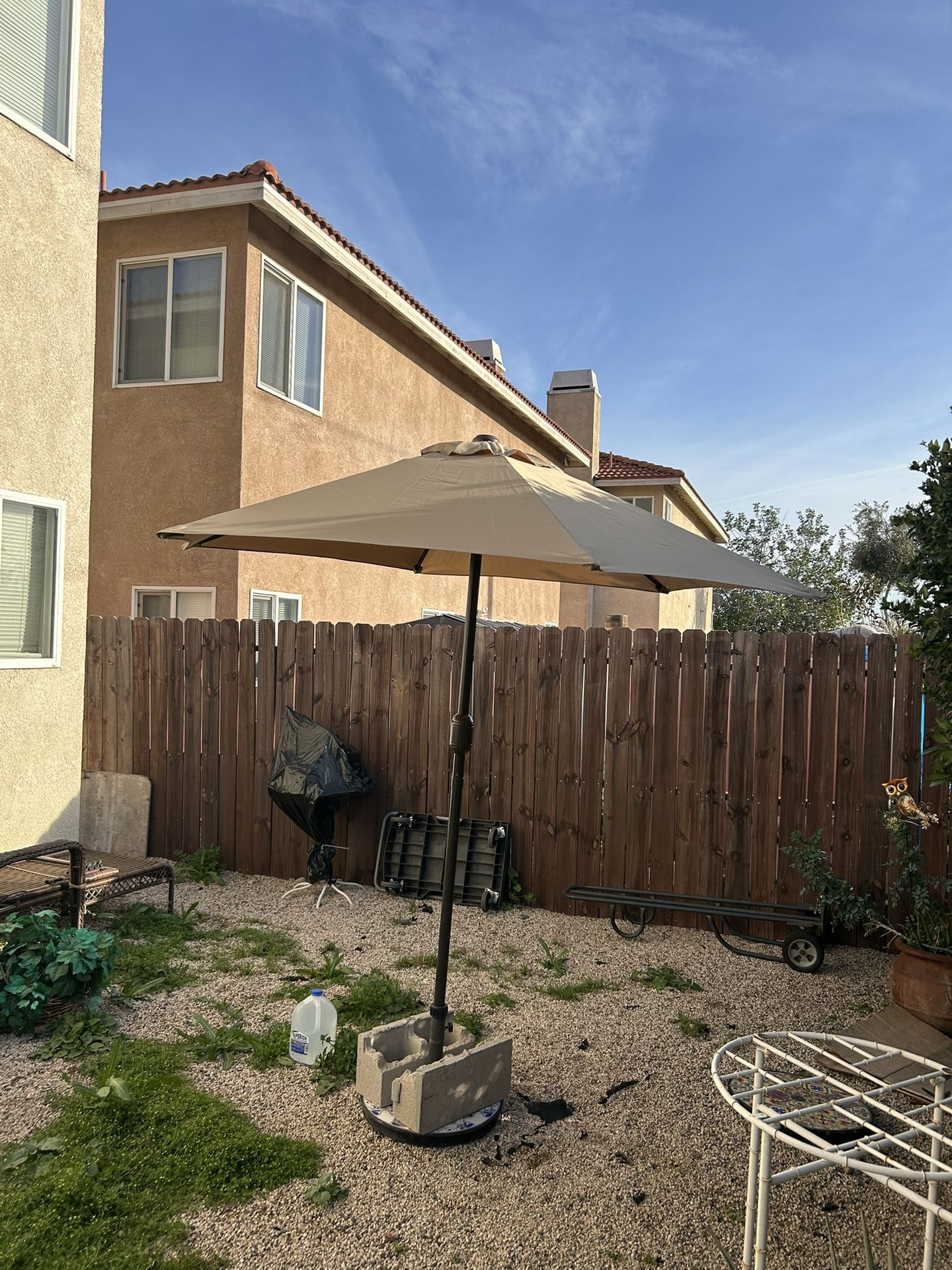 7.5” FT Market Umbrella Patio Color: Tan Kaky Base Not Include
