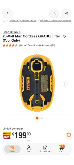 DEWALT
GRABO Lifter (Tool Only