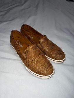 Ralph Lauren brown slip on shoes
