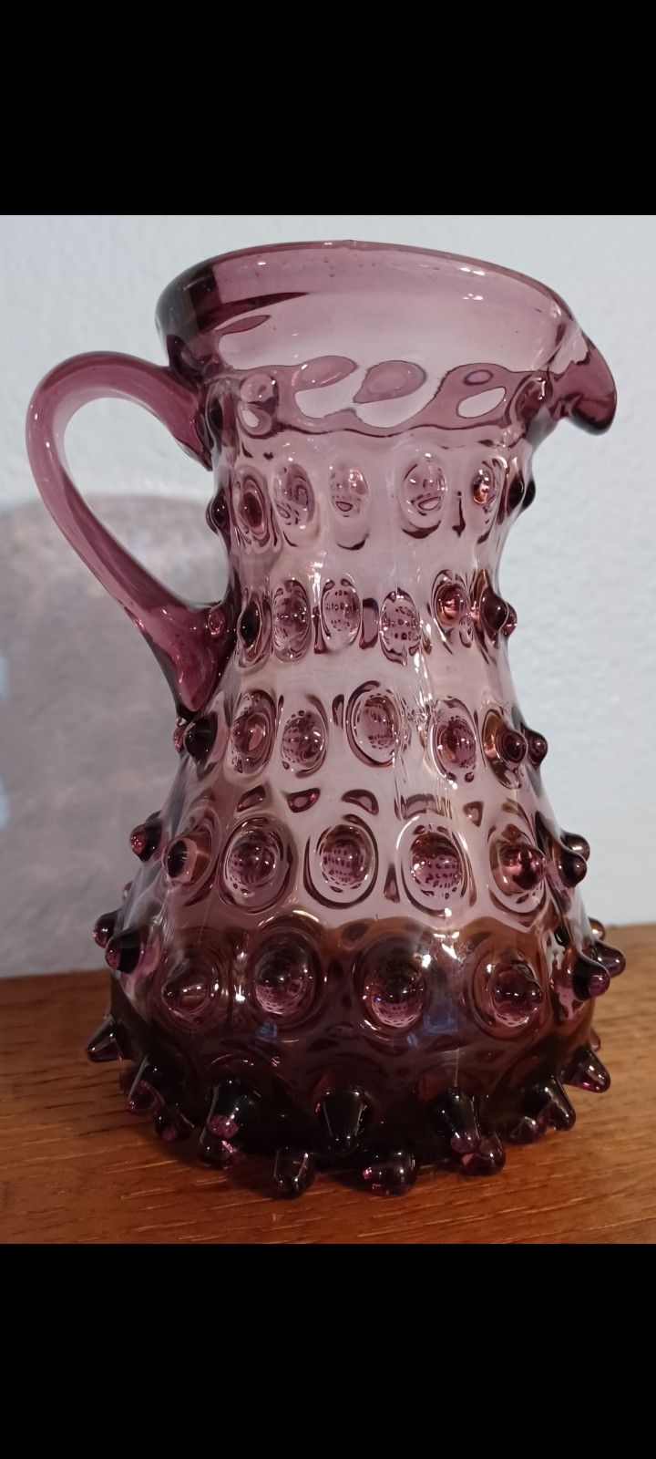 Rare Amethyst Hand Blown Pitcher