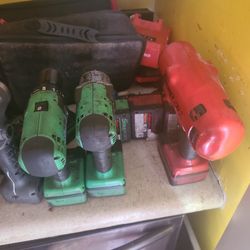 Snap-on 18v Monsterlithium Impact Drill Led Light Set W/  8 Batteries! 