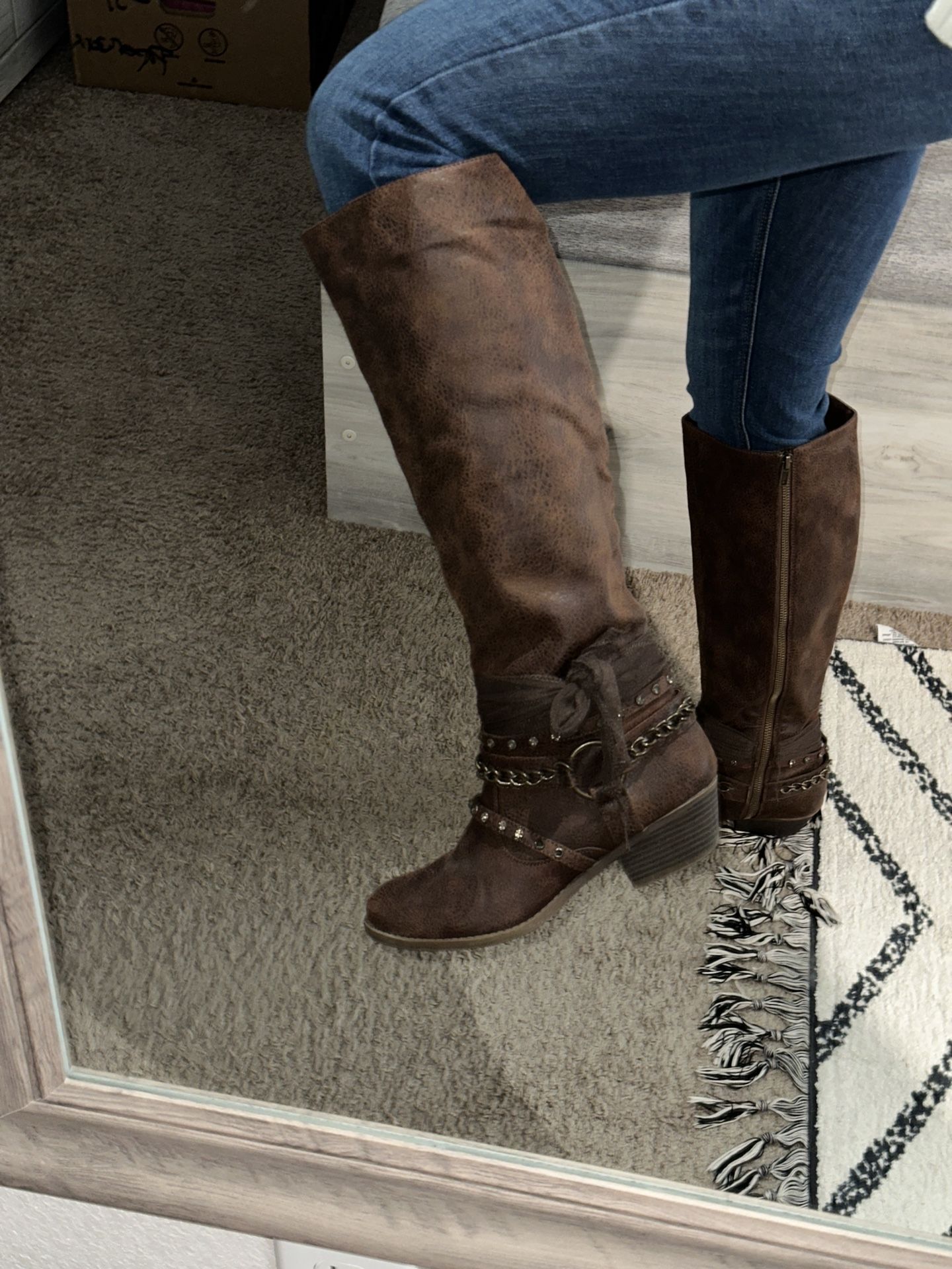 Womens Brown Knee High Boots