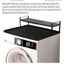 Over The Dryer Shelving With Mat 