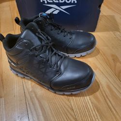 Reebok RB4142 Sublite Work Shoes Mens 6W Alloy Toe EH Black Safety Shoes