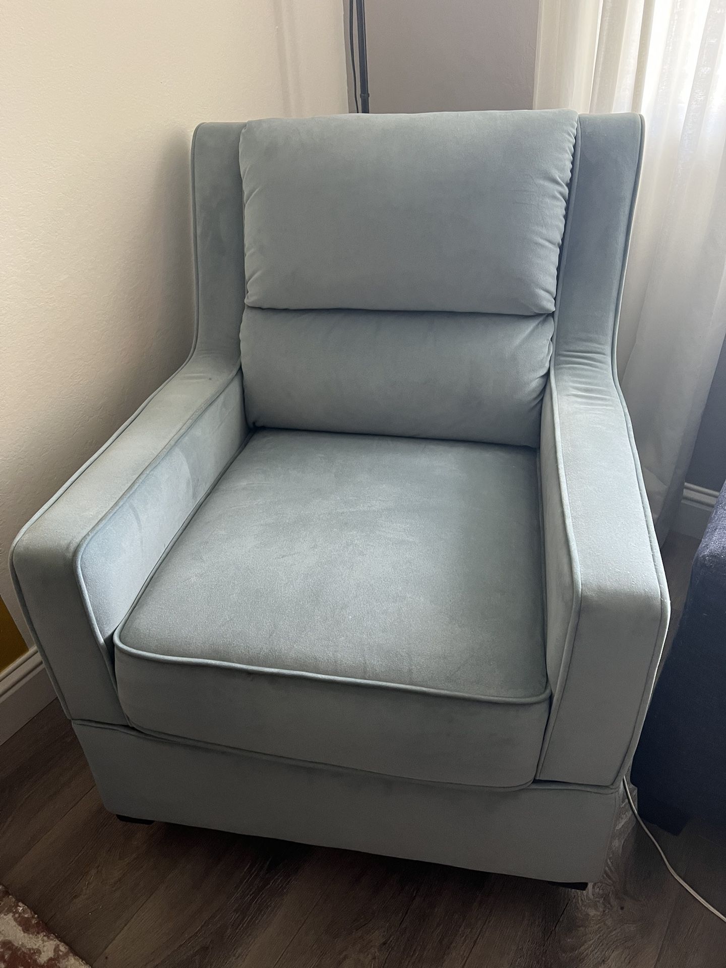 Slate blue Microfiber Nursery Rocking Chair