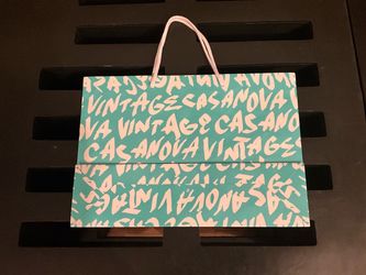 Casanova Vintage Graffiti Shopping Bag - Turquoise - OS