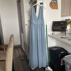 Medium dusty blue formal dress