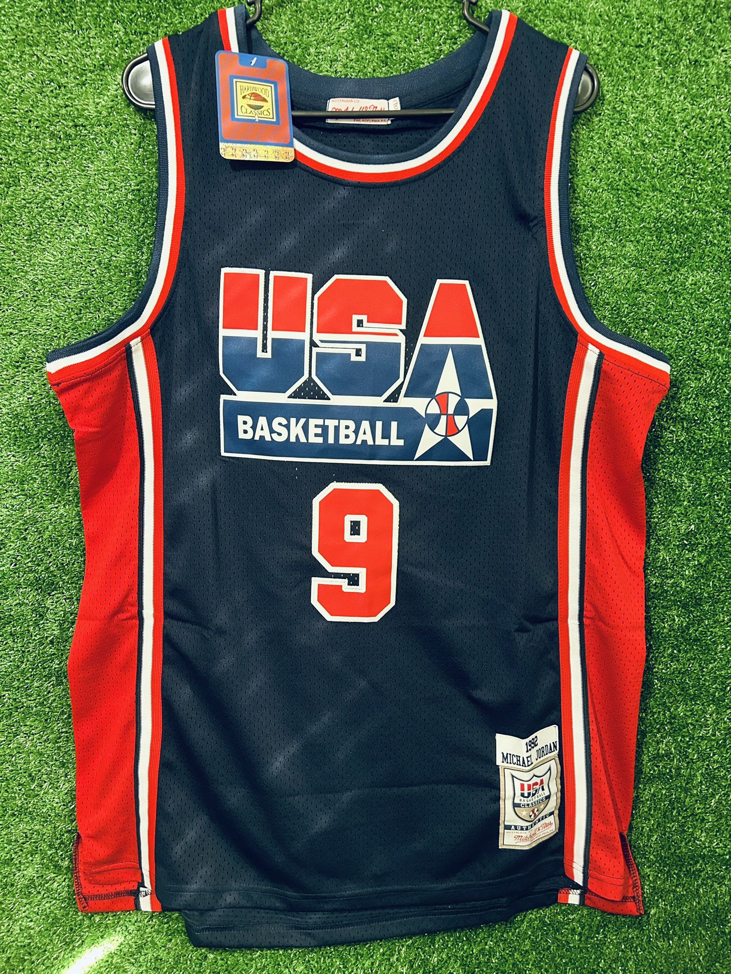 MICHAEL JORDAN TEAM USA MITCHELL & NESS JERSEY BRAND NEW WITH TAGS SIZES MEDIUM, LARGE AND XL AVAILABLE