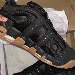 Nike Air More Uptempo Low-Black Gum Men’s Sneakers Size 8.5