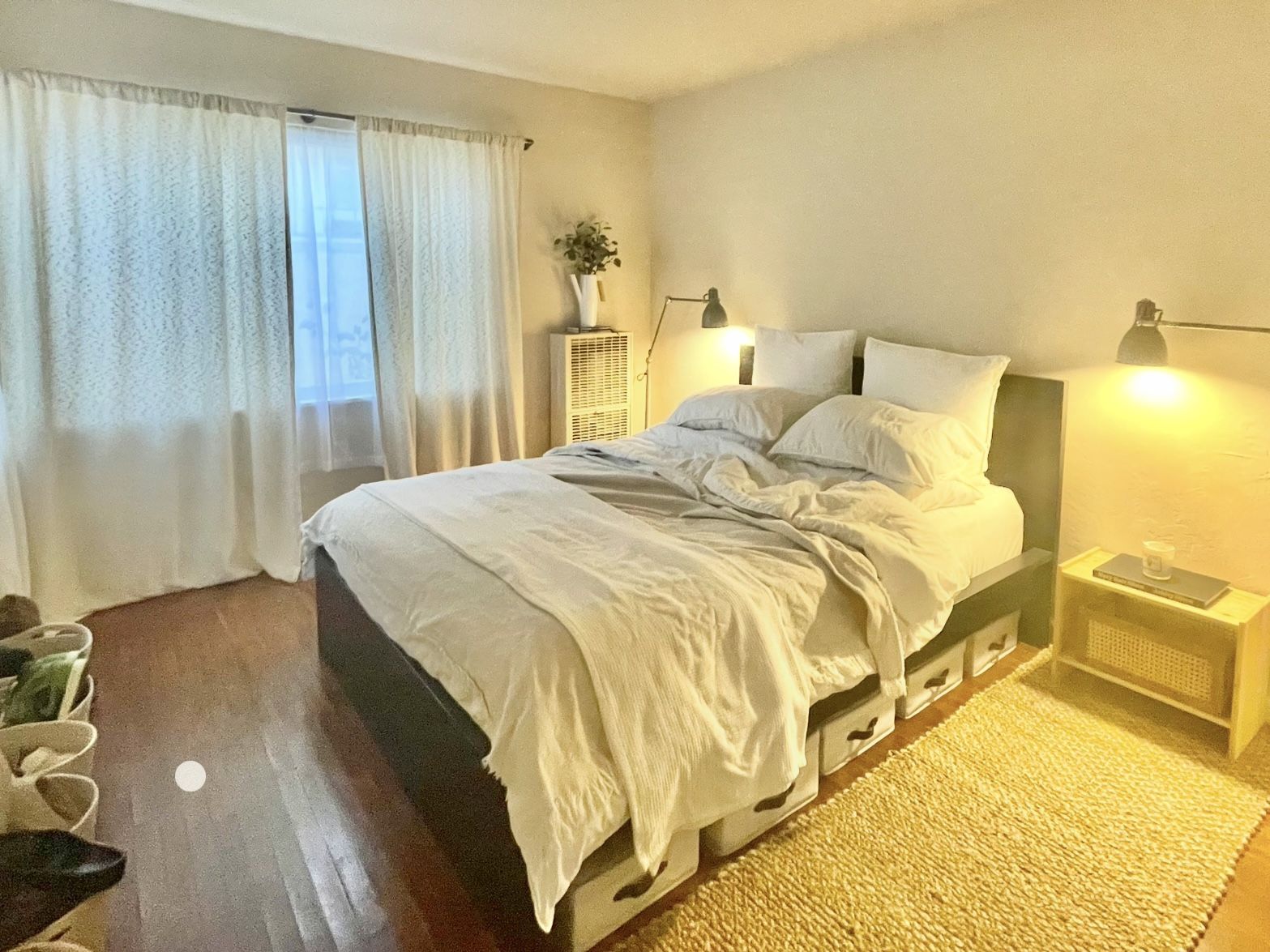 IKEA Malm Queen Bed Frame & Memory Foam Top Mattress