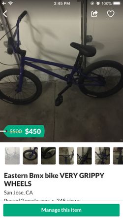 Purple bmx Bike