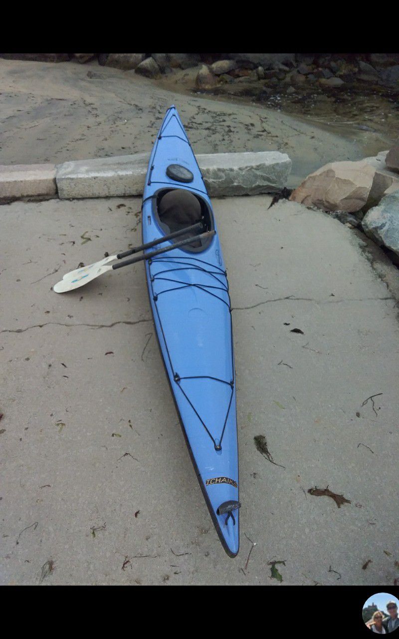 Fiberglass Kayak Wilderness Systems Tchaika Pro 14ft & Aquabound Paddle