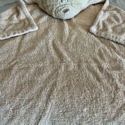 Baby Hooded Towel with Bear Design