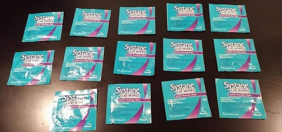 Systane lid wipes (eyelid cleaning wipes)
