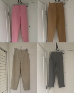 ZARA High-Waist Tapered Trousers – 4 Colors