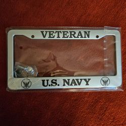 Veteran US Navy License Plate Frame 