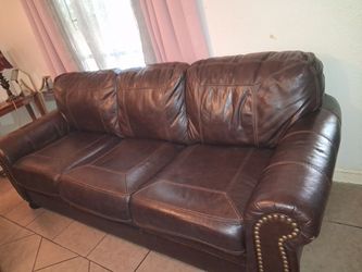 Real leather sofa