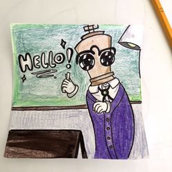 Profesor Kinger || Drawing - Fanart On Paper || Digital Circus (Tadc) || 13 cm