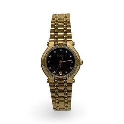 Gucci 9200L Ladies Gold Watch Diamond Dial Not Running