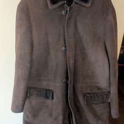 Men's Genuine Shearling Coat Jacket Size M