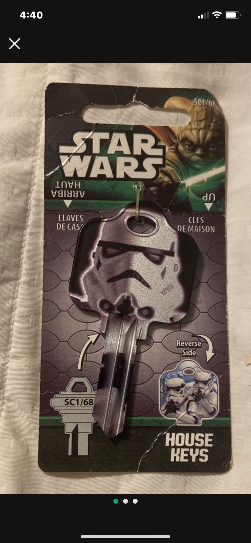 Star Wars Storm Trooper New Key Blank