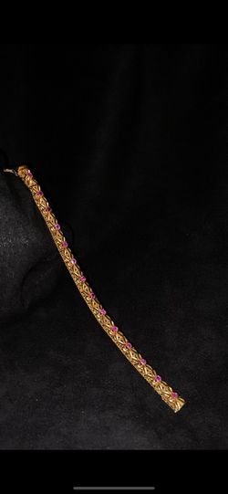 18K PINK SAPPHIRE BRACELET