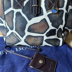 Dooney & Bourke Canvas Giraffe Print Tote