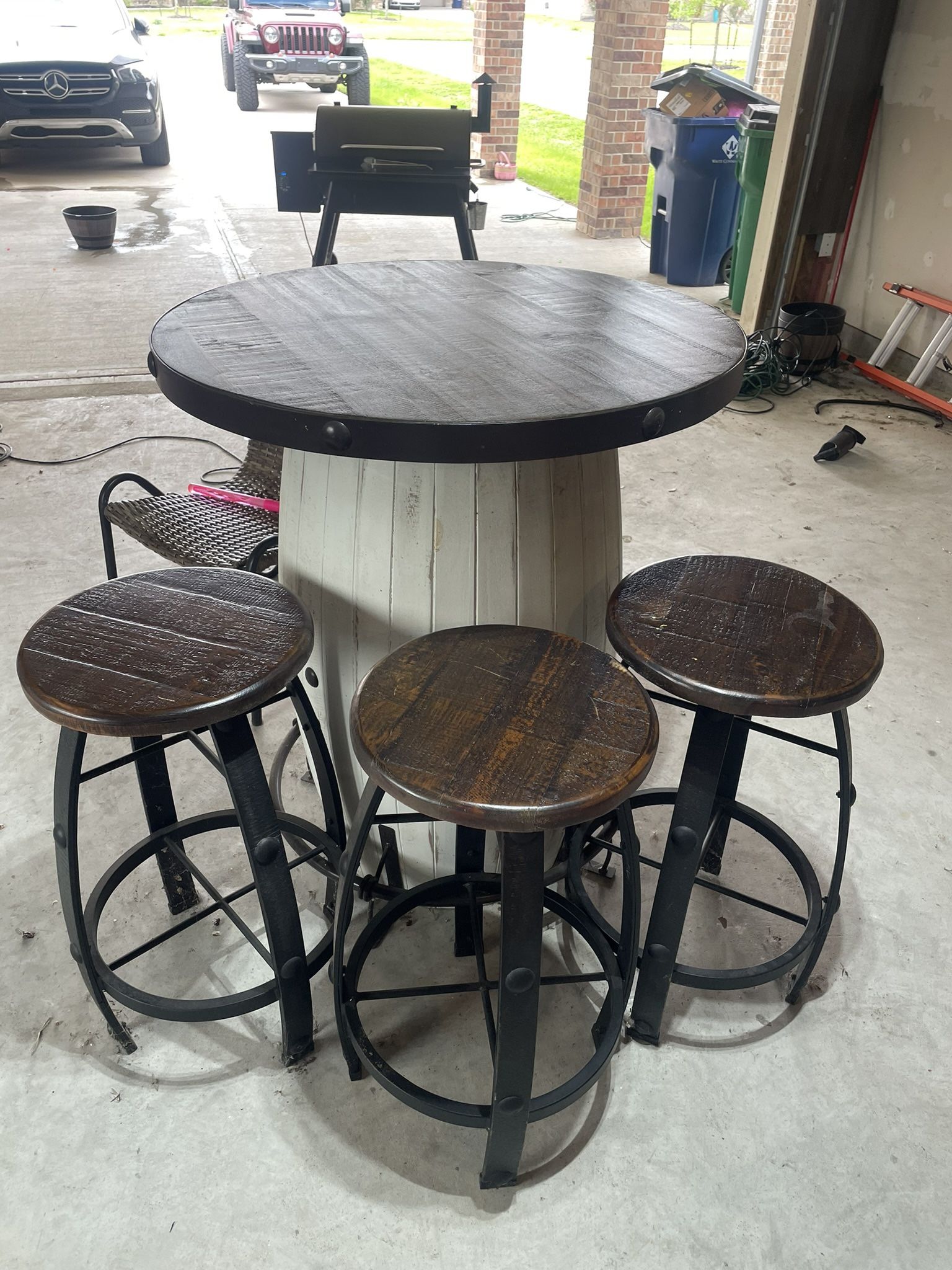 Rustic Barrel Table