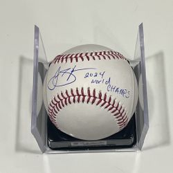Gavin Stone Autographed Baseball Los Angeles Dodgers “2024 World Champs”