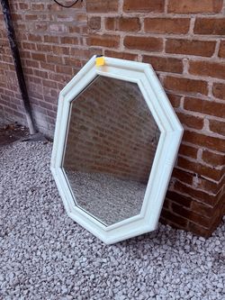 White Wood Bedroom Mirror