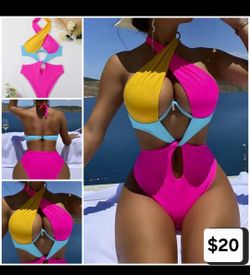 1pc Multicolored Swimsuit