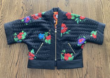 *Kenzo x H&M Reversible Quilted Kimono Jacket 100% Silk NEW*