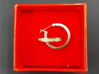 Bangle Earring White Gold 14k (.585) 4.9 grams