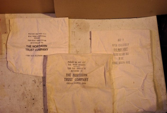 Lot of 3 Coin Bags The Northern Trust Company & Federal Reserve Bank