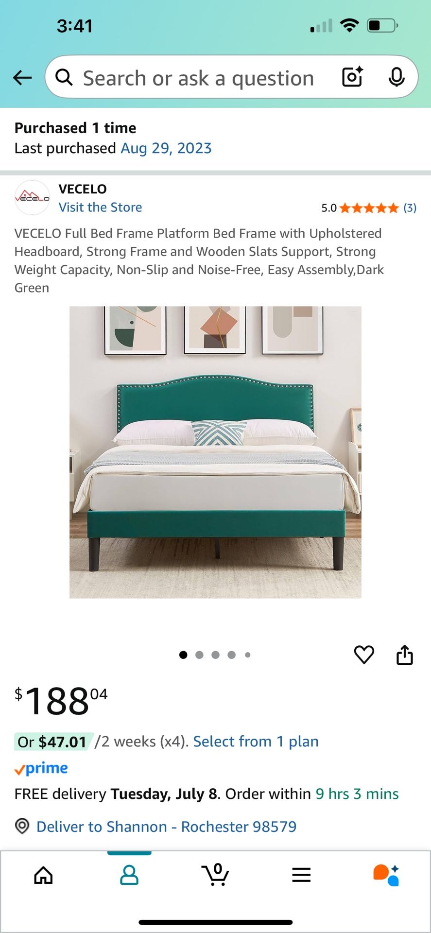 VECELO Full Bed Frame Platform Bed Frame with Upholstered Headboard,