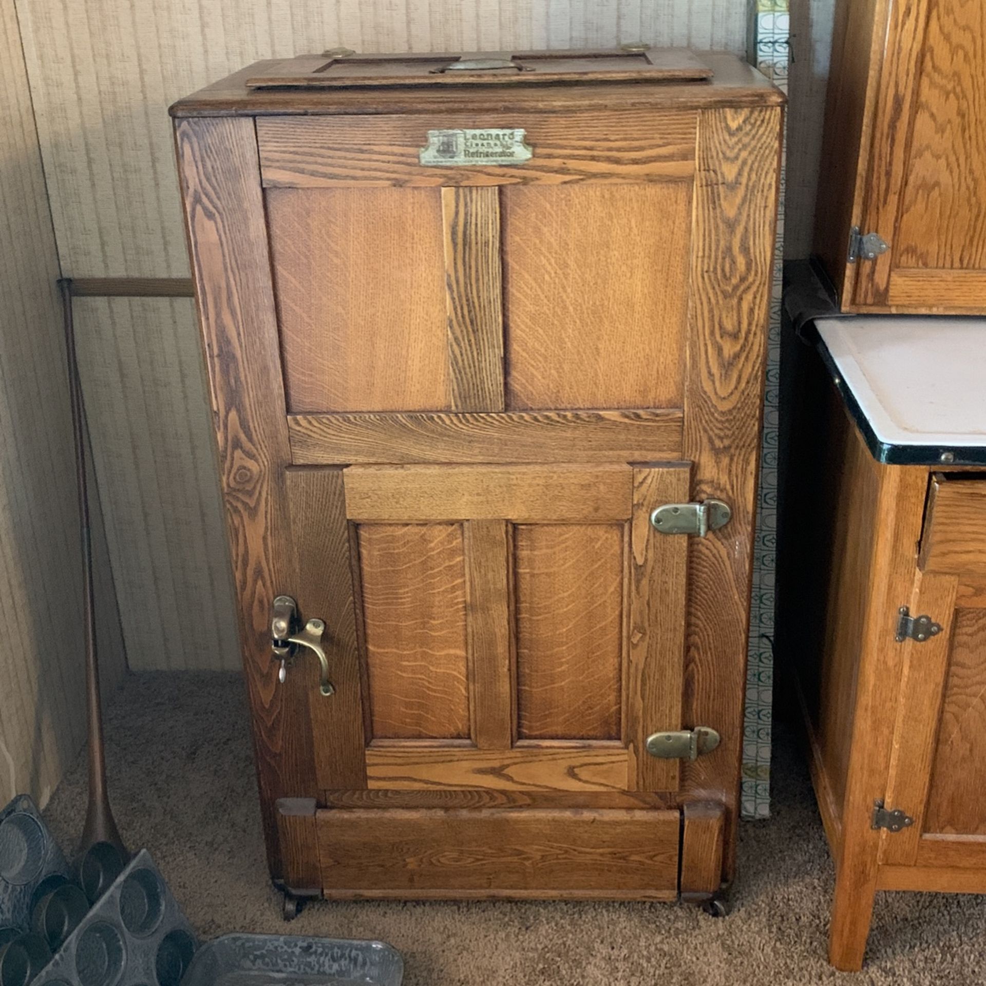 Antique Leonard Cleanable Refrigerator/ Ice Chest